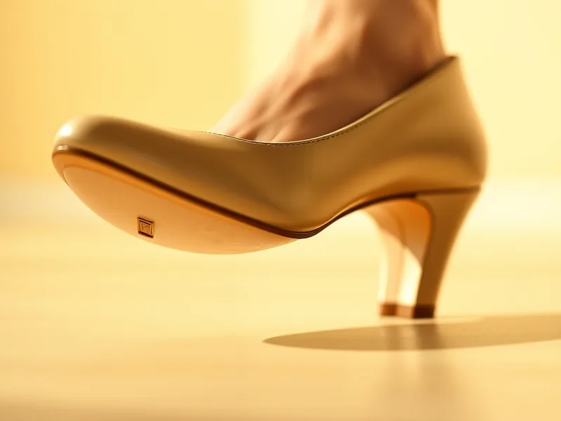 Escarpin orthopédique élégant à talon physiologique confortable, présenté dans une lumière chaude